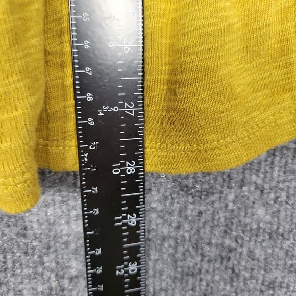 LOGO LORI GOLDSTEIN Mustard One Button Swing Cardigan Lagenlook SIZE MEDIUM - Picture 5 of 11